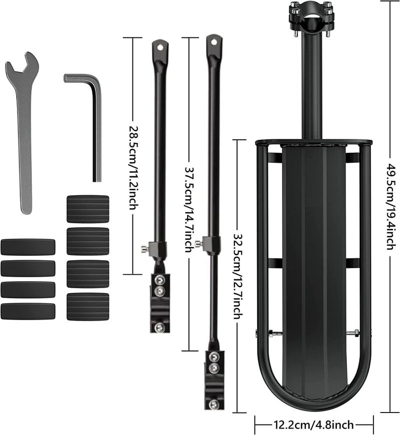 Outtag Bike Rear Rack Retractable Aluminum Alloy Bicycle Cargo Rack Mount Cycle Luggage Carrier Rear Seat Post Rack, Max Weight 55lb - Image 5